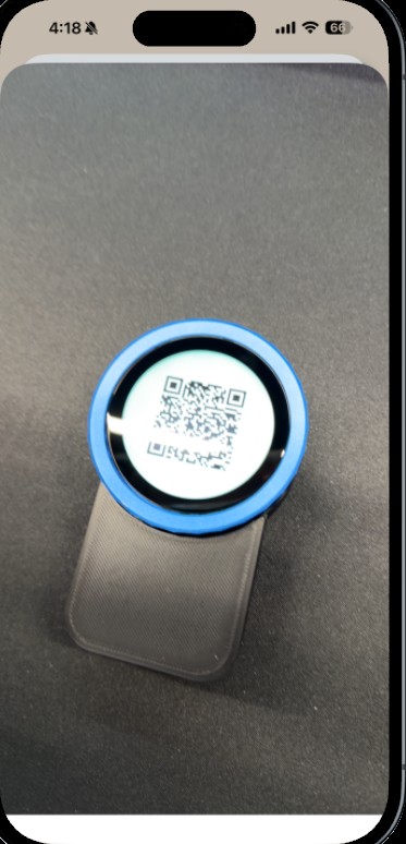 Scanning the QR code