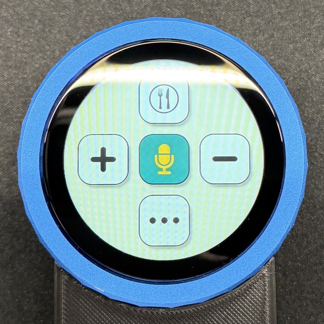 The device showing the menu screen